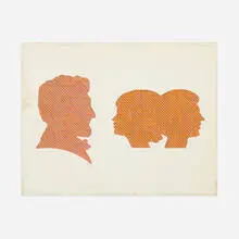 Sons and Lovers by Sherrie Levine, 1976-1977, fluorescent tempera on graph paper, sold Feb 2016