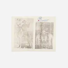 Untitled (Rimbaud) by Ray Johnson, c. 1972, ink on printed paper, sold Feb 2016