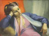 Olga Lehmann, Untitled, oil on canvas laid down on board 42 x 60cm .