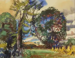 Frank Dobson, Untitled, pen and ink and watercolour 44 x 54cm