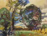 Frank Dobson, Untitled, pen and ink and watercolour 44 x 54cm