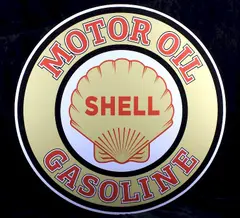 Untitled by Shell Motor, oil gasoline advertising sign, offered Nov 2018
