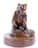 Untitled by Tom Schenarts, bronze bear casting 2/25, offered Sep 2018