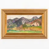 Odessa, 1925 ; Kyiv, 1984 / Paesaggio montano by Vadim Ivanovich Odainik, oil on cardboard, offered Oct 2023