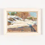 Glukhiv, 1924 ; Odessa, 1994 / Inverno by Kostantin Matvyevich Lomykin, oil on cardboard, offered Oct 2023