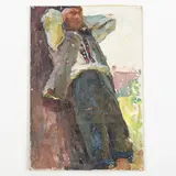 Georgy Stepanovich Melikhov, Kharkiv, 1908 ; Kyiv, 1985 / Studio per il dipinto Gorky in Ucraina / Firmato Melikhov sul retro