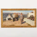 Victor Grigorovich Puzyrkov, Dnepropetrovsk, 1918 ; Kyiv, 1999 / Stalin ai piedi di Sebastopoli / Firmato V Puzyrkov e datato 57 in basso a sinistra