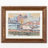 Olexa Oleksievich Shovkunenko, Kherson, 1884 ; Kyiv, 1974 / Veduta cittadina / Firmato A Shovkunenko e datato 1942 in basso a destra