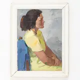 Olexandr Grigorovich Maksimenko, Vilkhovatka, 1916 ; Kyiv, 2011 / Ritratto di donna / Monogramma O M e datato 69 in basso a destra