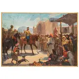 Viktor Georgievich Kozik, Kyiv, 1937 / Mikhail Frunze in Samarcanda, oil on canvas