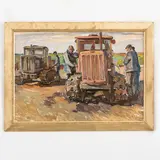 Igor Vasilyovich Panich, Ivanivka, 1919 ; 1990 / Prima dell'aratura, oil on cardboard