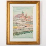 Olexa Oleksievich Shovkunenko, Kherson, 1884 ; Kyiv, 1974 / Veduta di Mosca con il Cremlino sullo sfondo / Firmato A Shovk in basso a destra