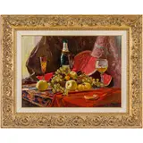 Odessa, 1925 ; Kyiv, 1984 / Natura morta con frutta / Firmato V Odainik in basso a destra by Vadim Ivanovich Odainik, oil on cardboard, offered Oct 2023