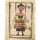 Massimo Campigli, Berlino 1895 - St. Tropez 1971 / Senza titolo, 1951, oil on cartoncino