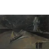 Lorenzo Viani, Viareggio 1882 - Roma 1936 / Il miracolo. La Madonna del Soccorso (La Madonna delle sette spade), 1932, oil on panel