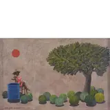 Sergio Agostini, 1921 - 2005 / Water mellon's place, 1971, oil on canvas