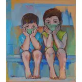 Assunta Ballarin, Napoli 1961 / Tristezza, 2020, oil on canvas