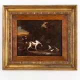 Adriaen de Gryeff, Cani da caccia / Firmato sulla roccia a sinistra in primo piano