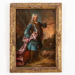 Ritratto di gentiluomo by Giovanni Antonio Pellegrini, oil on canvas, offered Sep 2023