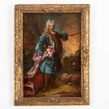 Ritratto di gentiluomo by Giovanni Antonio Pellegrini, oil on canvas, offered Sep 2023