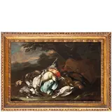Baldassare de Caro, Cacciagione con uccelli / Cacciagione con lepre