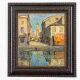 Roberto Borsa, Milano 1880 - 1965 / Riflessi, Chioggia / Firmato R Borsa in basso a sinistra, oil on tavoletta