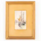 Firenze, 1862 - Parigi, 1923 / Marina con velieri / Firmato R Panerai in basso a sinistra by Ruggero Panerai, watercolour on paper, offered Sep 2023