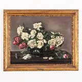 Catania 1899 - 1966 / Vaso con rose / Firmato Pulvirenti in basso a destra by Rosario Pulvirenti, oil on canvas, offered Sep 2023