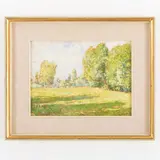 Giuseppe Sacheri, Genova, 1863 - Pianfei, 1950 / Sole pallido / Firmato Sacheri in basso a destra