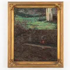 Alassio (SV) 1874 - Genova 1939 / Veduta di Fontanigorda / Firmato E Morteo in basso a sinistra by Ettore Morteo, oil on canvas, offered Sep 2023