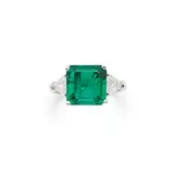 Emerald And Diamond Ring A Gold, Senza titolo