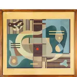 Mario Radice, Como 1900 - 1987 / Dinamismo sinuoso in verde e bruno, 1940-42