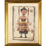 Massimo Campigli, Berlino 1895 - St. Tropez 1971 / Senza titolo, 1951, oil on cartoncino