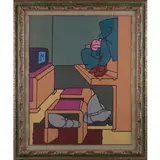 Valerio Adami, Bologna 1935 / Il gioco del suicidio, 1970, Acrilici su tela