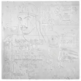 Lauren Halsey, Untitled, 2022, metallic foam engraving