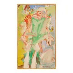 Willem de Kooning, Figure, 1965-66, oil on paper towel laid on Masonite