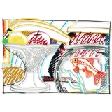 Tom Wesselmann, Still Life with Fruit, Flowers and Goldfish, 1987, enamel on laser-cut steel