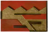 Erich Buchholz, Zick-Zack, 1921, Holzrelief, farbig gefasst