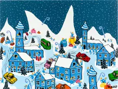 Albert Willem, CRUISING WINTER WONDERLAND 8, 2023, Acryl auf Leinwand