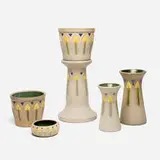 Roseville Pottery, Collection of five Mostique works