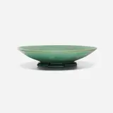 Footed bowl, model 340 by William Bryce Mundie for Teco Pottery, sold May 2025