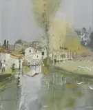 Patrick Hall, Untitled, watercolour 43.5 x 35cm .