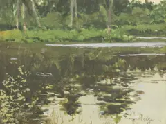 Norman Wilkinson, Untitled, watercolour and body colour 13 x 18cm
