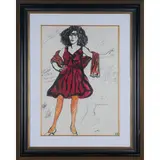 Renato Guttuso, Bagheria 1911 - Roma 1987 / Bozzetto per la Carmen, mixed media on paper