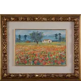 Michele Cascella, Ortona 1892 - Milano 1989 / Papaveri sul mare, oil on canvas