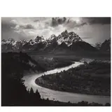'Tetons and Snake River' (Grand Teton National Park, Wyoming) by Ansel Adams, 1942, Gelatin silver contact print, sold Apr 2025