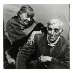 'Georges Braque and his wife Augustine 1.27.59' by Richard Avedon, 1959, Gelatin silver print; signed in the black image border with a stylus, offered Apr 2025