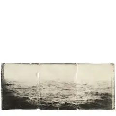 Doug and Mike Starn, Seascape in Fog, 1987-2002, Triptych of toned gelatin silver prints on Thai mulberry paper; nailed together to board