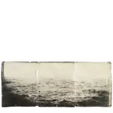 Doug and Mike Starn, Seascape in Fog, 1987-2002, Triptych of toned gelatin silver prints on Thai mulberry paper; nailed together to board