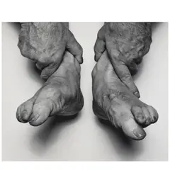 John Coplans, Self-Portrait (Hands Holding Feet), 1985, Gelatin silver print; signed in pencil on the reverse